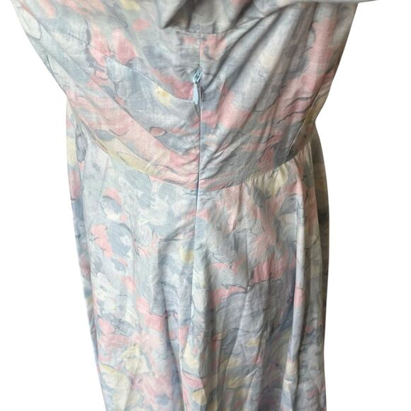 Selkie NWT Sunroom Dress Monet Print Cotton Women’s Size 8 Puff Sleeve - Picture 9 of 15